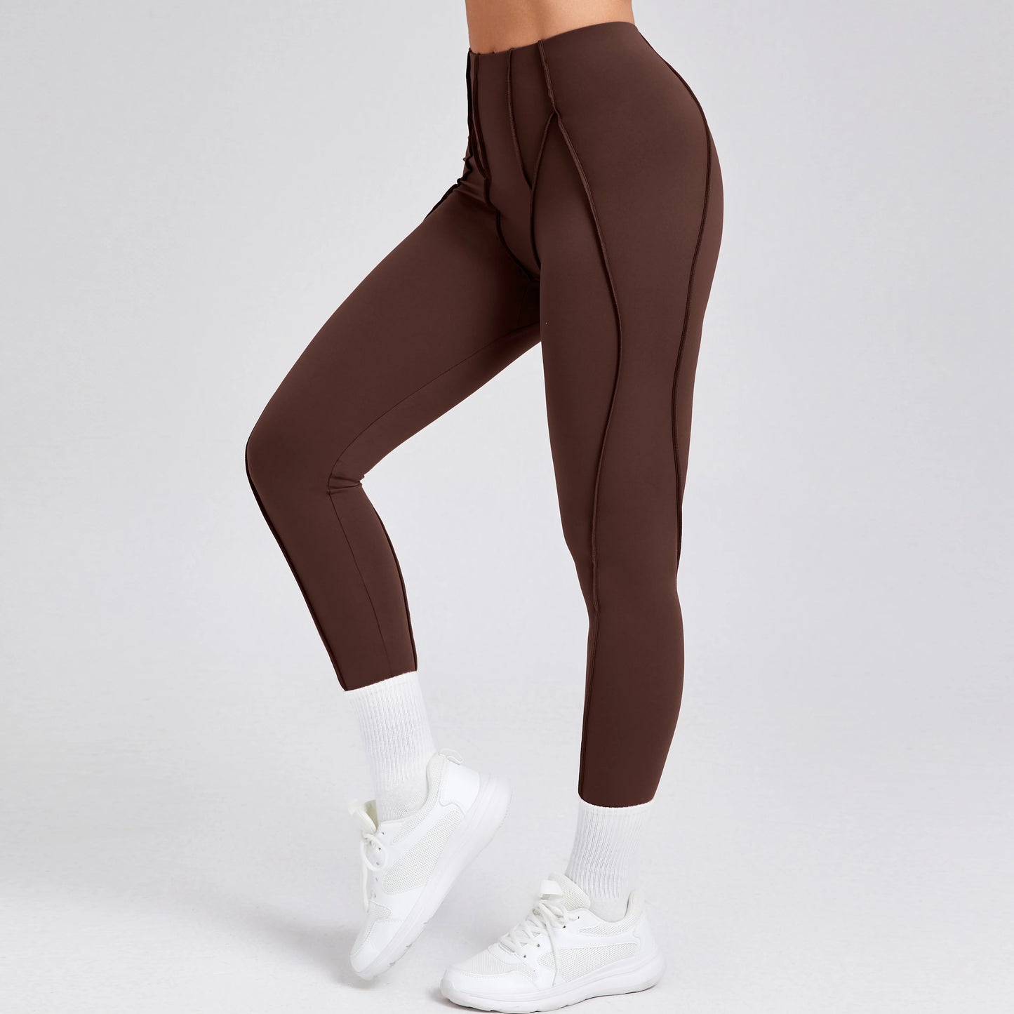 Women Nude Straps Yoga Pants Squat Proof Workout High Waist Leggings Fitness Pant Female Active Wear Legging