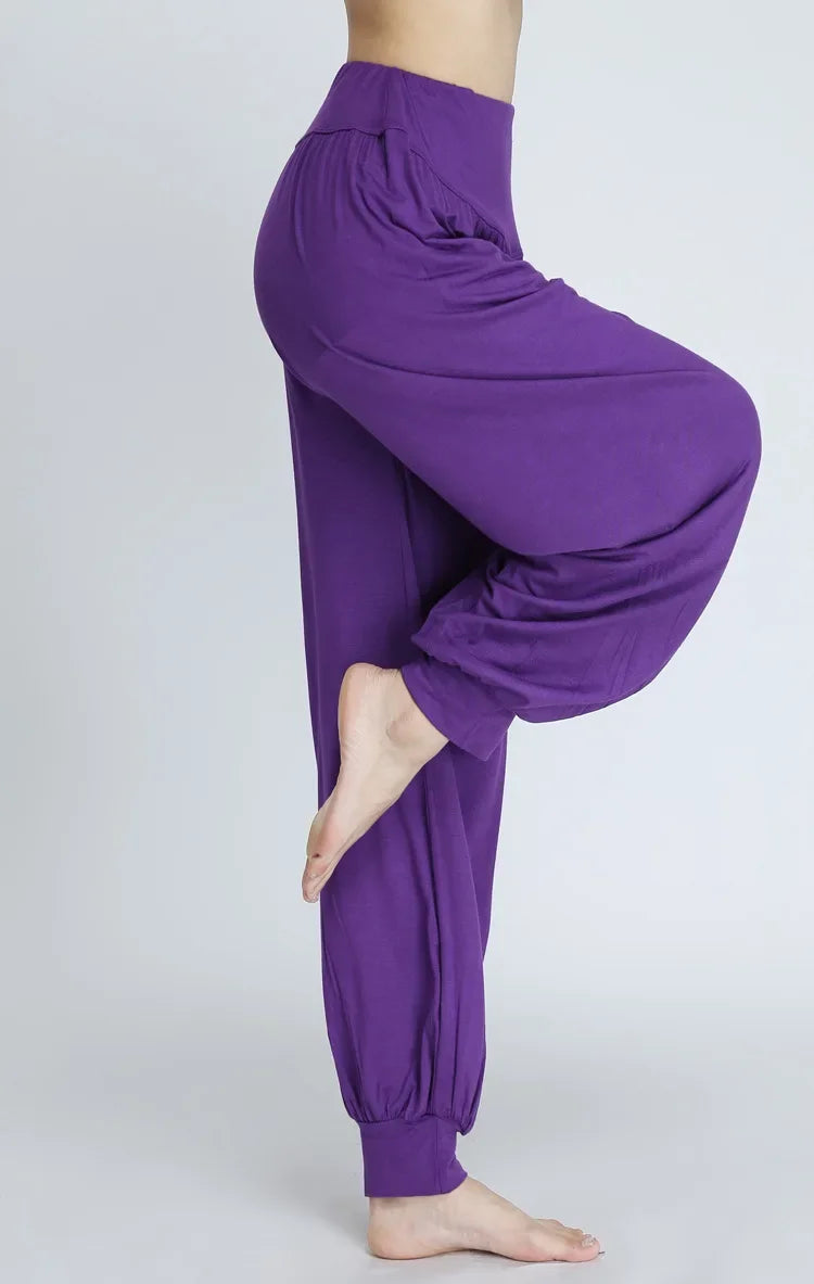 1PCS Women's Elastic Loose Casual Cotton Soft Yoga Sports Dance Pants Comfortable And Breathable