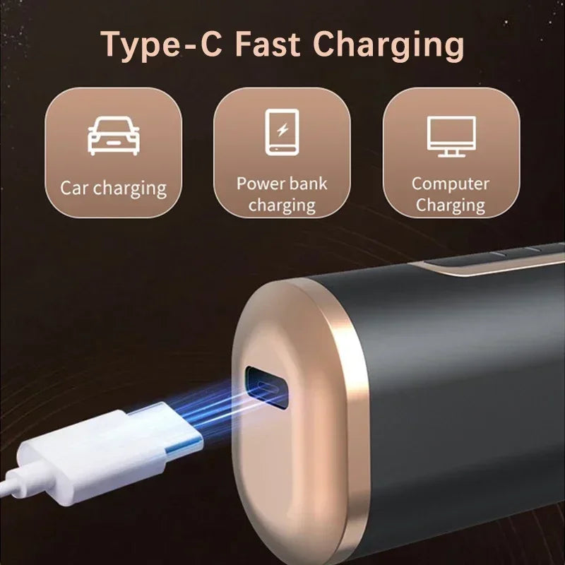 Portable Wireless Electric Hair Brush Heating Hair Straightener 2 IN 1 Home Travel Womem Anti-scalding Hair Straight Curly Comb