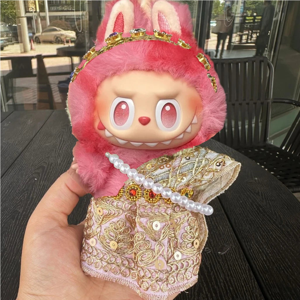 Thai clothing For Labubu big into energy V3 V1 V2 clothes with headband necklace For Ropa labubu doll
