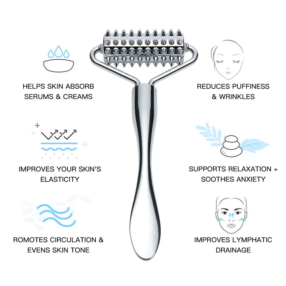2in1 Mini Eye Massage Stick Face Lifting Massage Anti Cream Eye Pouch Dark Circles Spoon Applicator Facial Mixing Scoop Tool