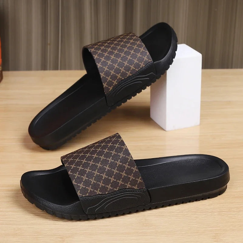 Genuine Mens Slipper for Men Eva Sole Slippers Walk Around Home Summer Man Slippers Luxury 2024 Summer Men's Sandals Slipers