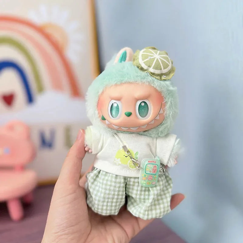Labubu 3.0 Big Into Energy Doll Clothes 4-piece Set for Refreshing Summer Outfits Suitable for Ropa Labubu