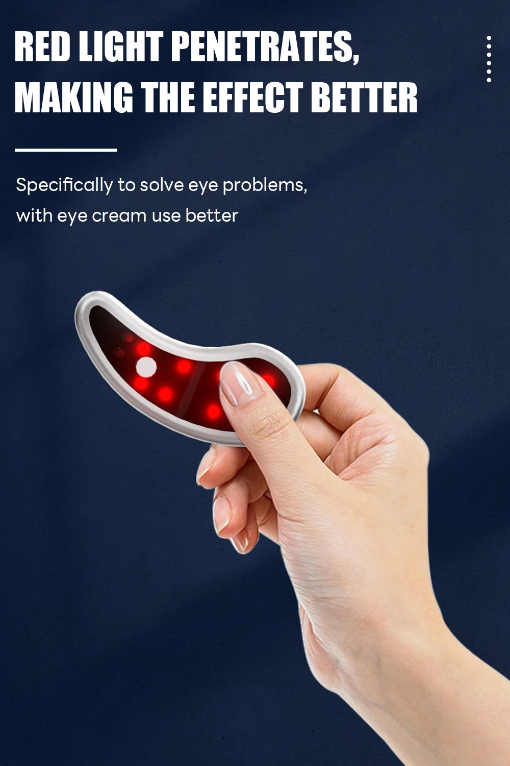 EMS Pulse Micro-current Led Red Light Eye Care Therapy Device Eye Massager For Treatment Under Eye Wrinkle To Relieve Fatigue