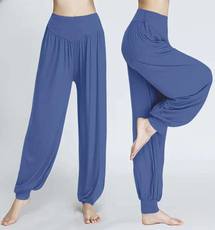 1PCS Women's Elastic Loose Casual Cotton Soft Yoga Sports Dance Pants Comfortable And Breathable