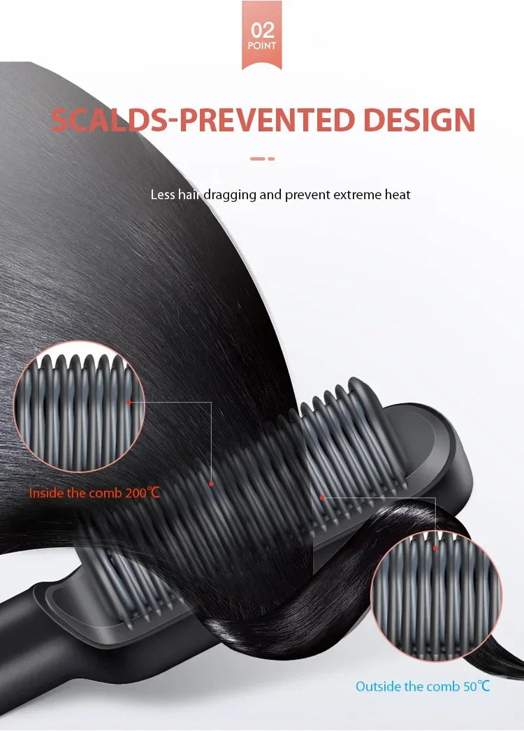 Hair Straightener Professional Quick Heated Electric Hot Comb Hair Straightener Personal Care Multifunctional Hairstyle Brush