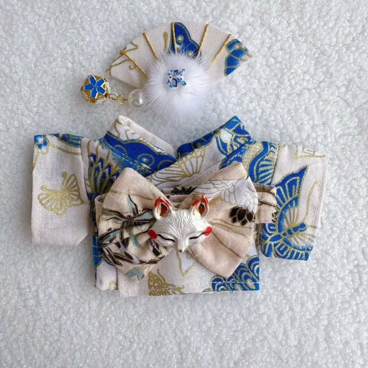 Labubu Doll Outfit Big Into Energy Style 15cm V3 Traditional Kimono Clothes Set for Ropa Labubu