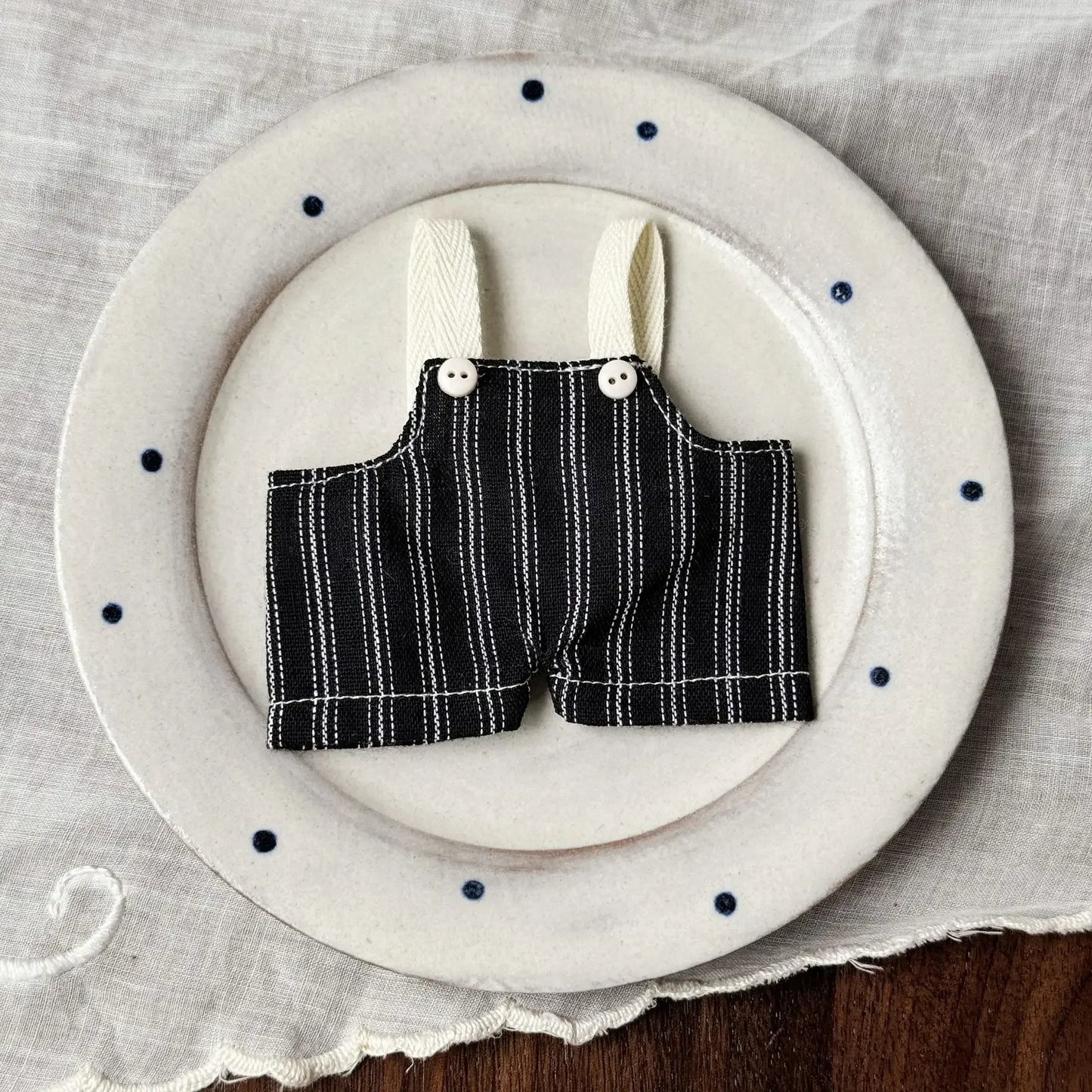Retro Trend Camera Suit Pants Striped Overalls For labubu big into energy For Ropa labubu V3 V2 V1 doll clothes Accessories
