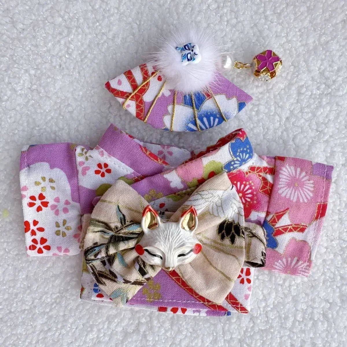 Labubu Doll Outfit Big Into Energy Style 15cm V3 Traditional Kimono Clothes Set for Ropa Labubu