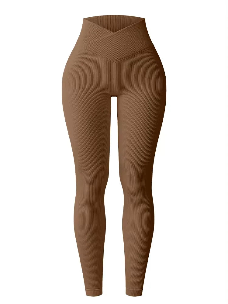 2025 New Knited Leggings Women Seamless Slim Tights Gym Trainning High Waist Hip Liftting High Elastic Yoga Fitness Pants