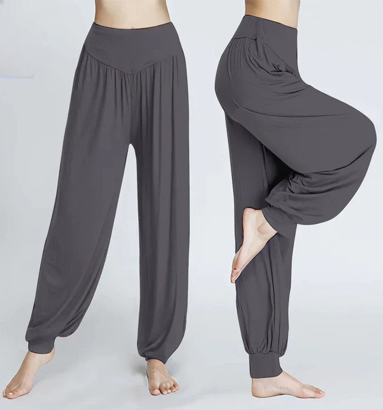 1PCS Women's Elastic Loose Casual Cotton Soft Yoga Sports Dance Pants Comfortable And Breathable