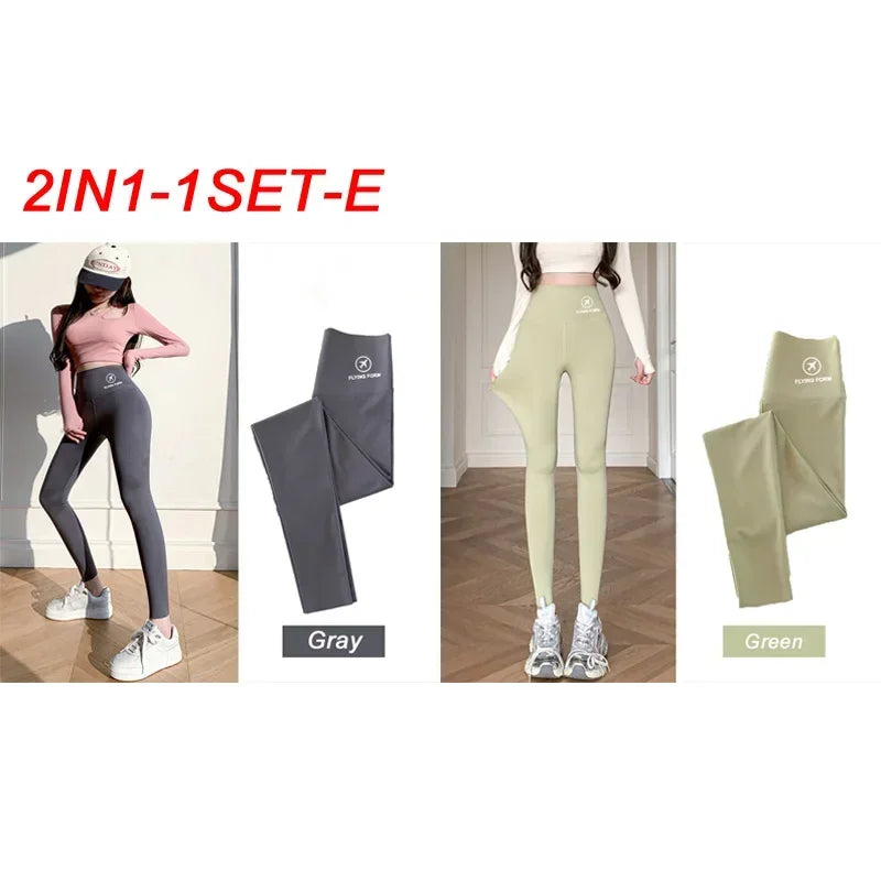 M-XL Shark pants women wear spring autumn winter thin high-waisted belly lift hip yoga Barbie tights small feet black leggings