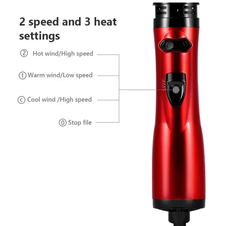 3 in 1 Rotating Hair Dryer Electric Comb Hair Straightener Brush Dryer Brush Hot Air Comb Negative Ion Hair Styler Comb