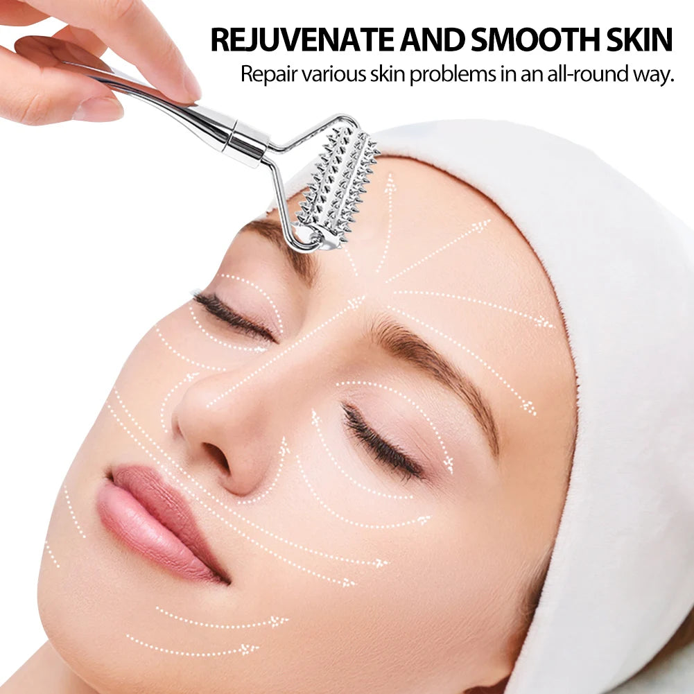 2in1 Mini Eye Massage Stick Face Lifting Massage Anti Cream Eye Pouch Dark Circles Spoon Applicator Facial Mixing Scoop Tool