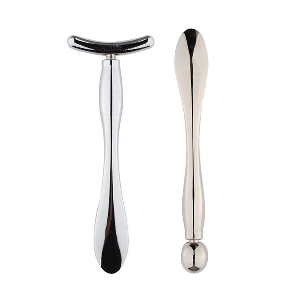 2in1 Mini Eye Massage Stick Face Lifting Massage Anti Cream Eye Pouch Dark Circles Spoon Applicator Facial Mixing Scoop Tool