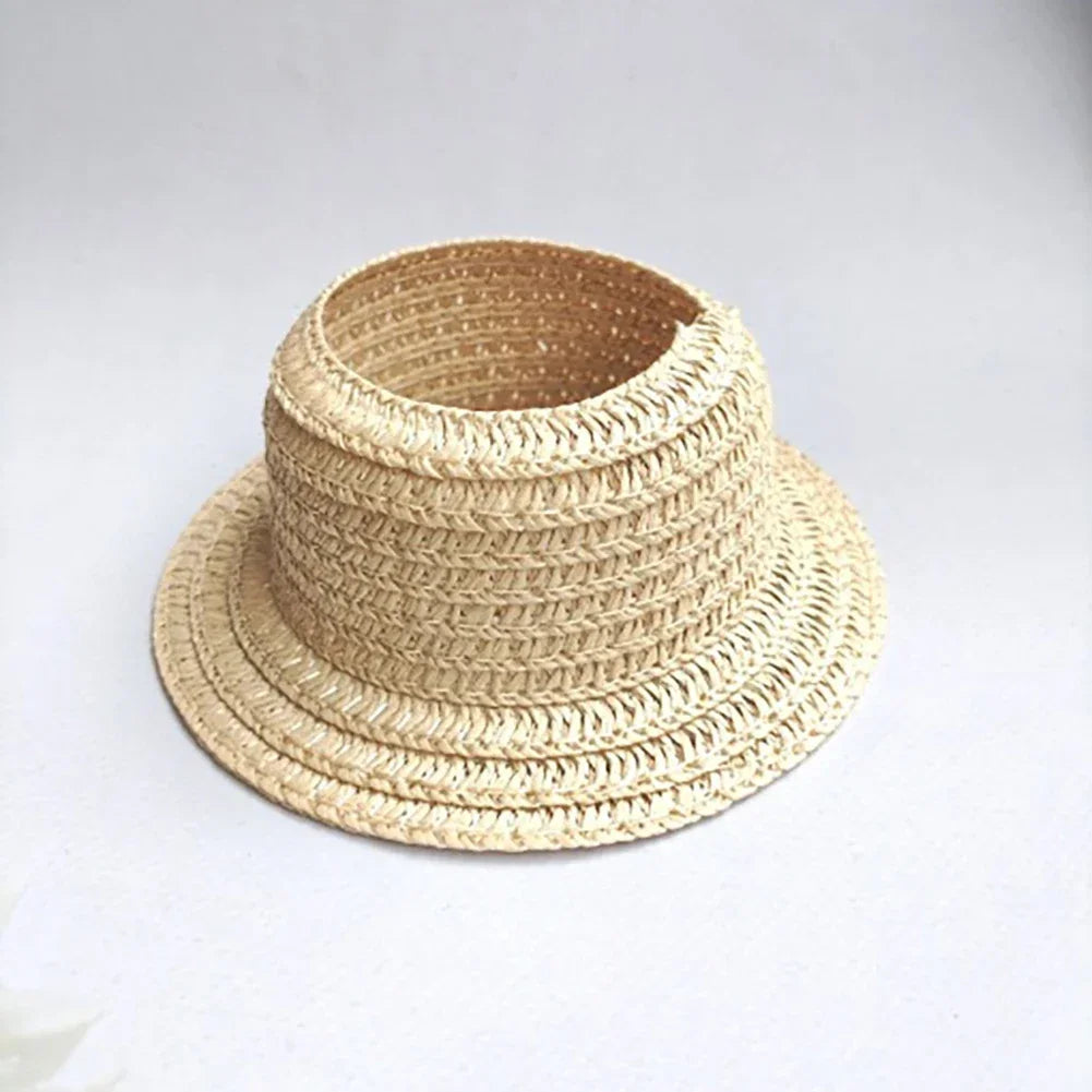 Ropa Labubu Doll Big Into Energy Summer Overalls Straw Hat Doll Clothes Set with Belt Decoration