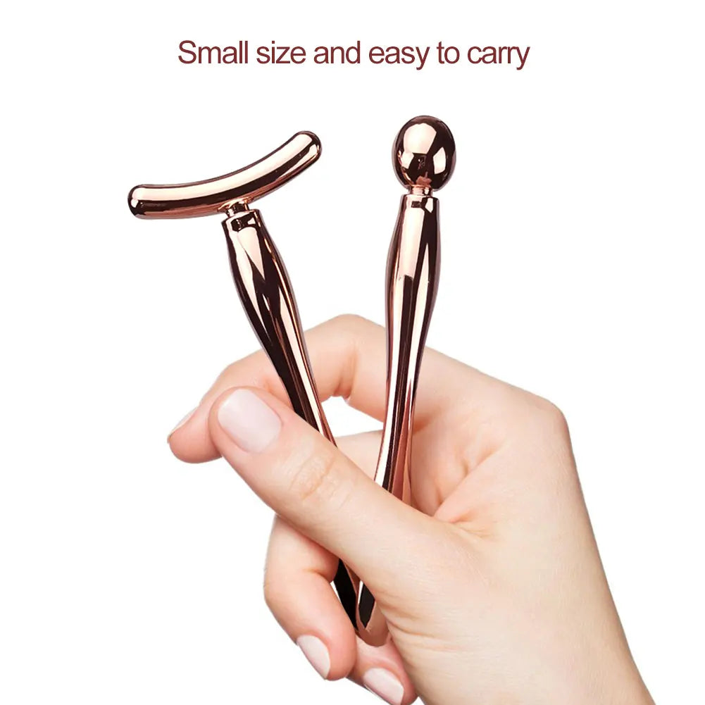 2in1 Mini Eye Massage Stick Face Lifting Massage Anti Cream Eye Pouch Dark Circles Spoon Applicator Facial Mixing Scoop Tool