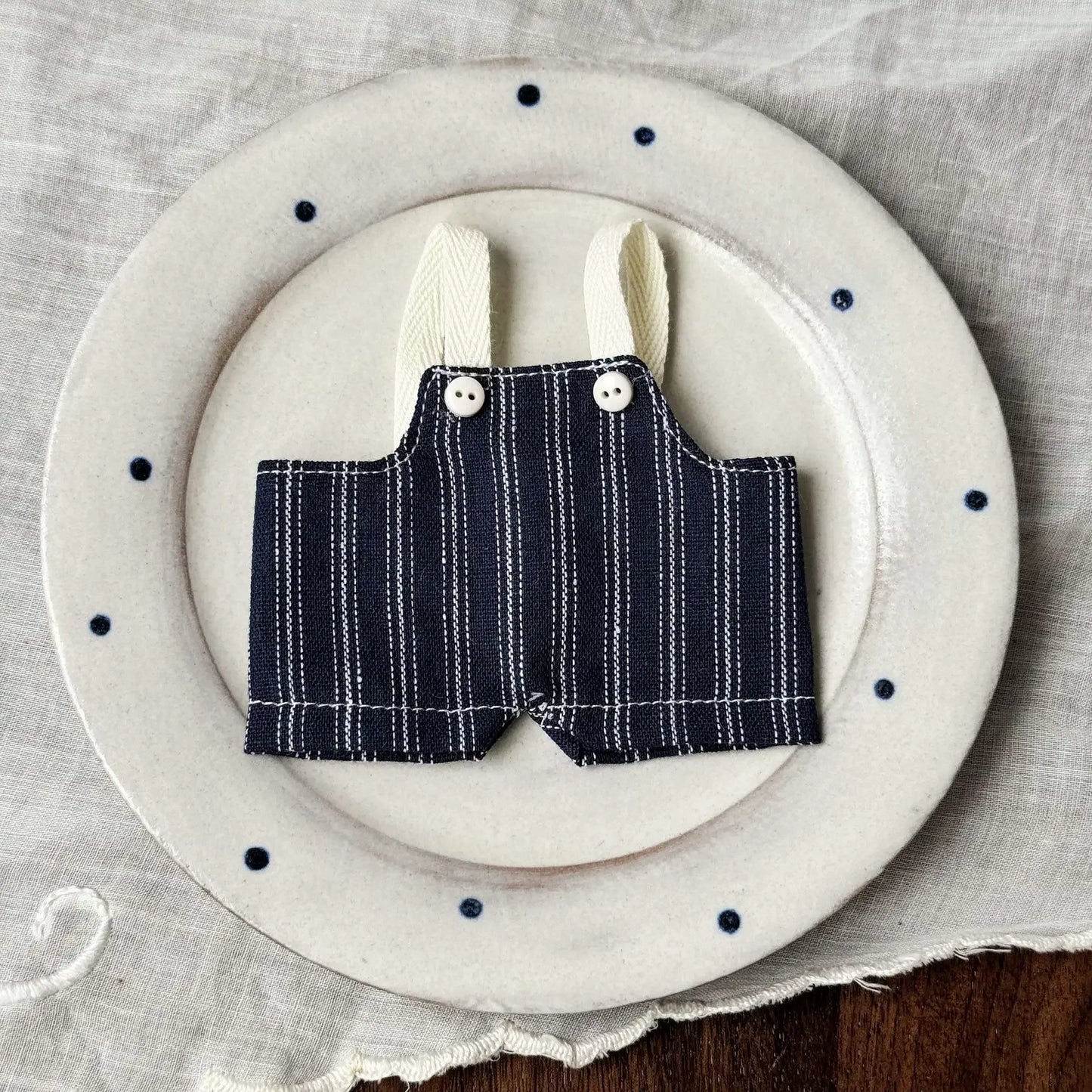 Retro Trend Camera Suit Pants Striped Overalls For labubu big into energy For Ropa labubu V3 V2 V1 doll clothes Accessories