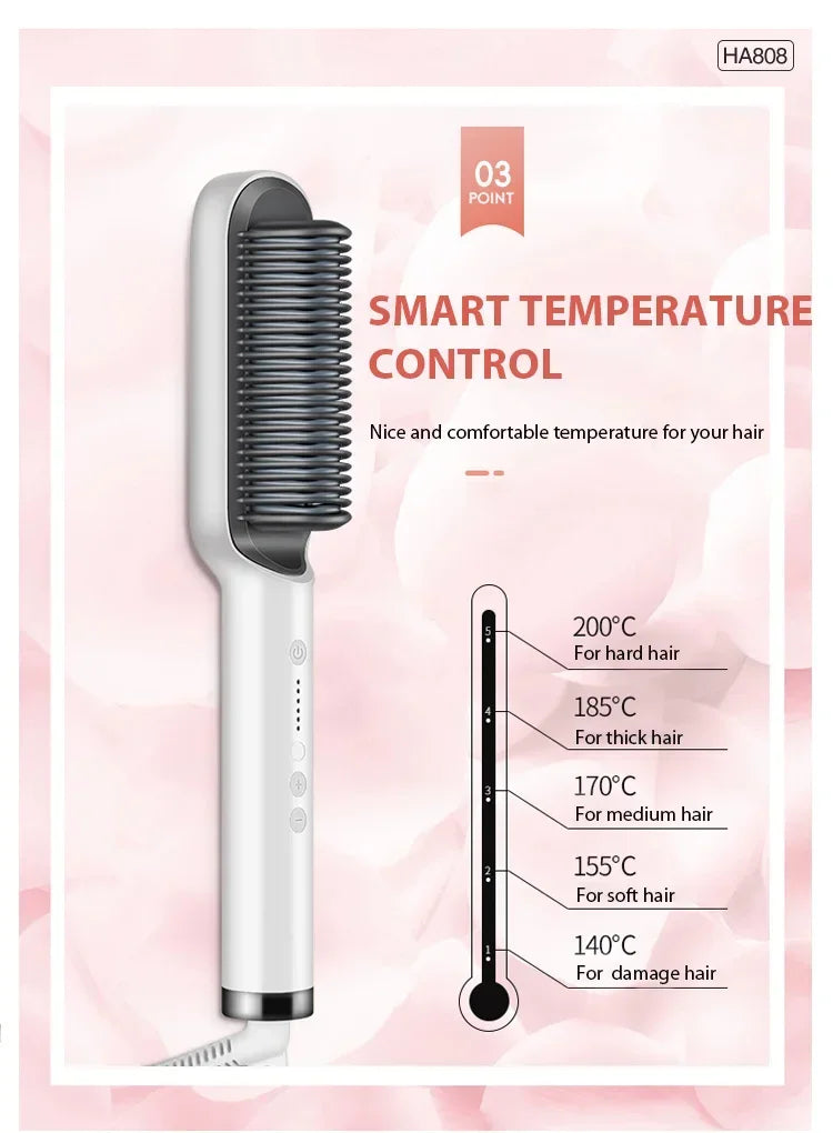 Hair Straightener Professional Quick Heated Electric Hot Comb Hair Straightener Personal Care Multifunctional Hairstyle Brush