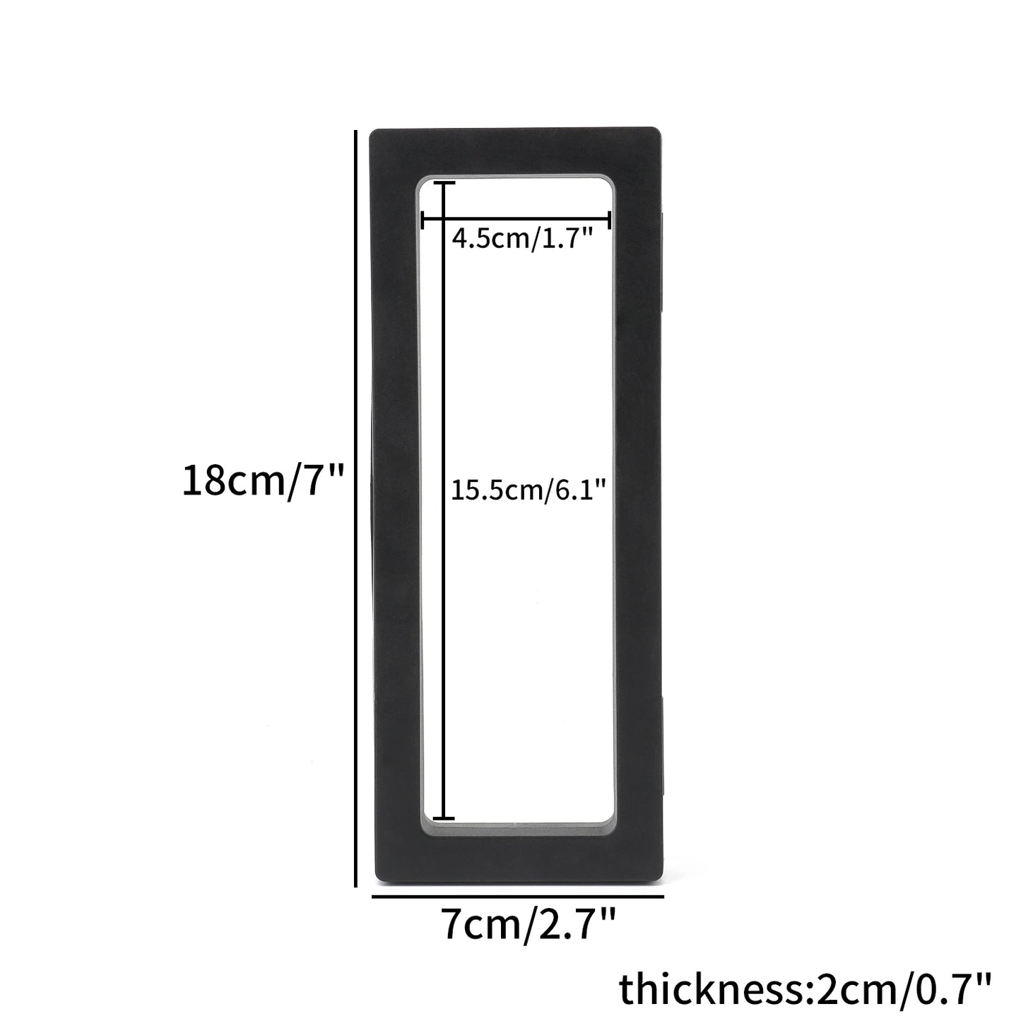Black 3D Free Stand Suspension Floating Case Frame Membrane Display For Jewelry Storage Ring Earrings Necklace Accessories Box