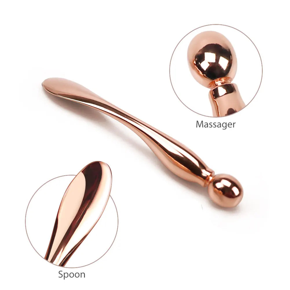 2in1 Mini Eye Massage Stick Face Lifting Massage Anti Cream Eye Pouch Dark Circles Spoon Applicator Facial Mixing Scoop Tool