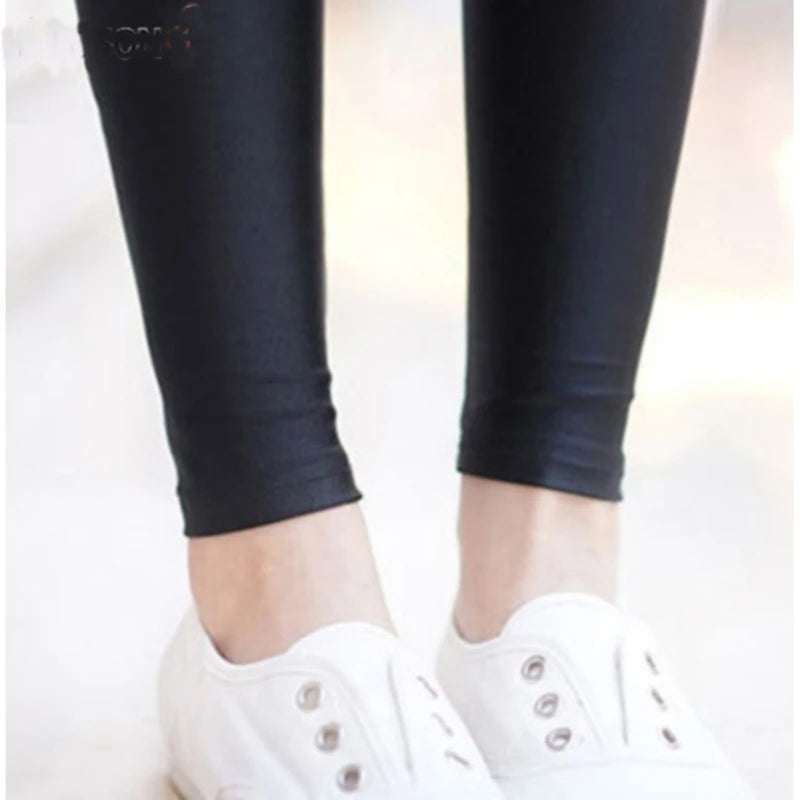 Women Seamless Leggings Elastic Slim Fit Tight Pants Female Solid Color Thin Style Workout Cropped Pants Sexy For Ladies
