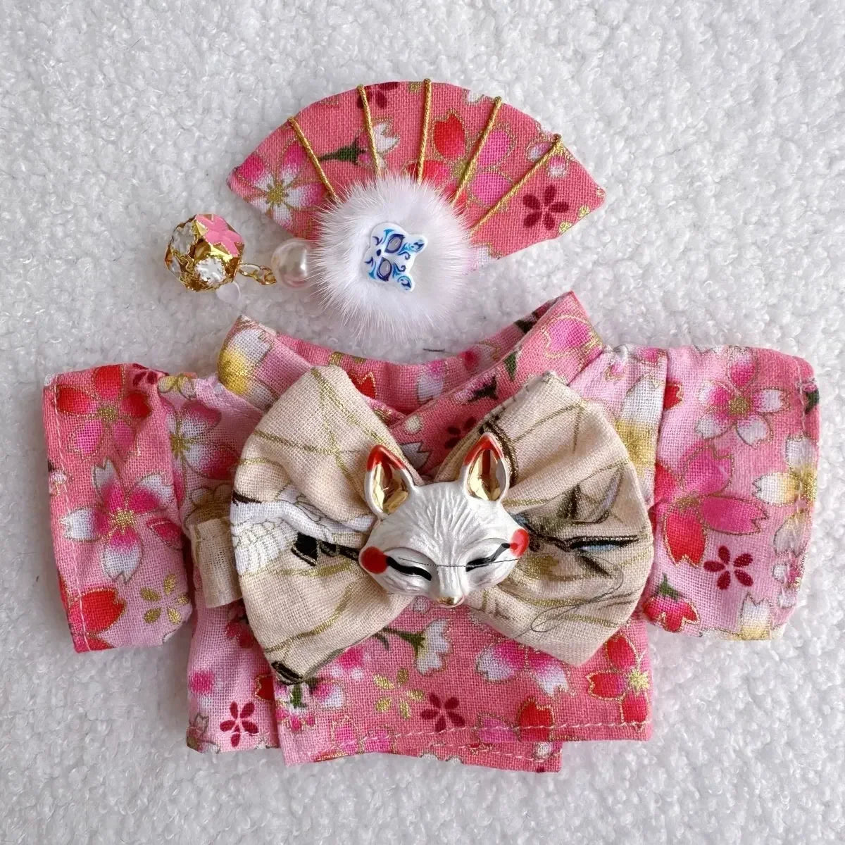 Labubu Doll Outfit Big Into Energy Style 15cm V3 Traditional Kimono Clothes Set for Ropa Labubu