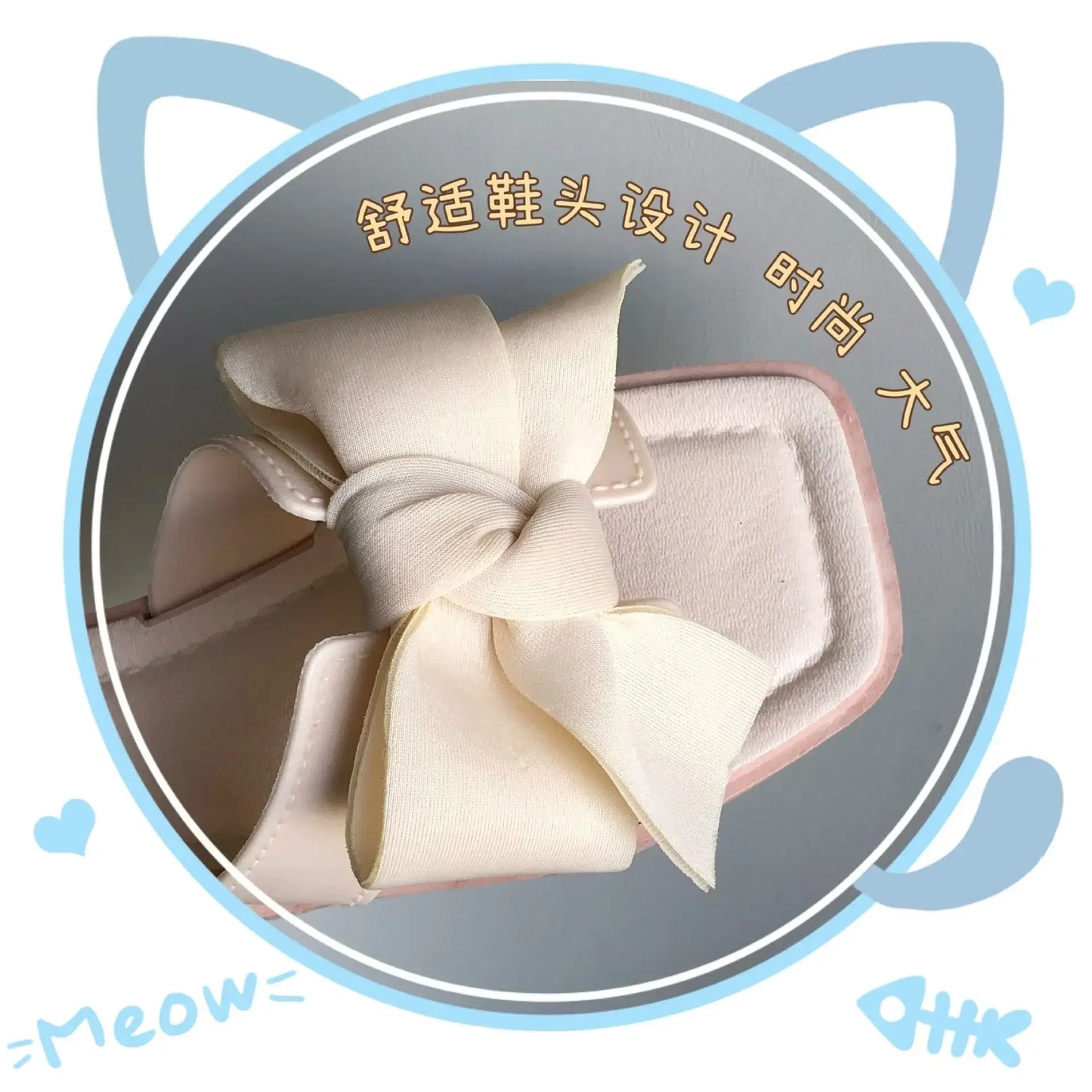 Bow slippers female summer wear new fashionable sweet girl flat bottom non-slip fairy wind word cool slippers female