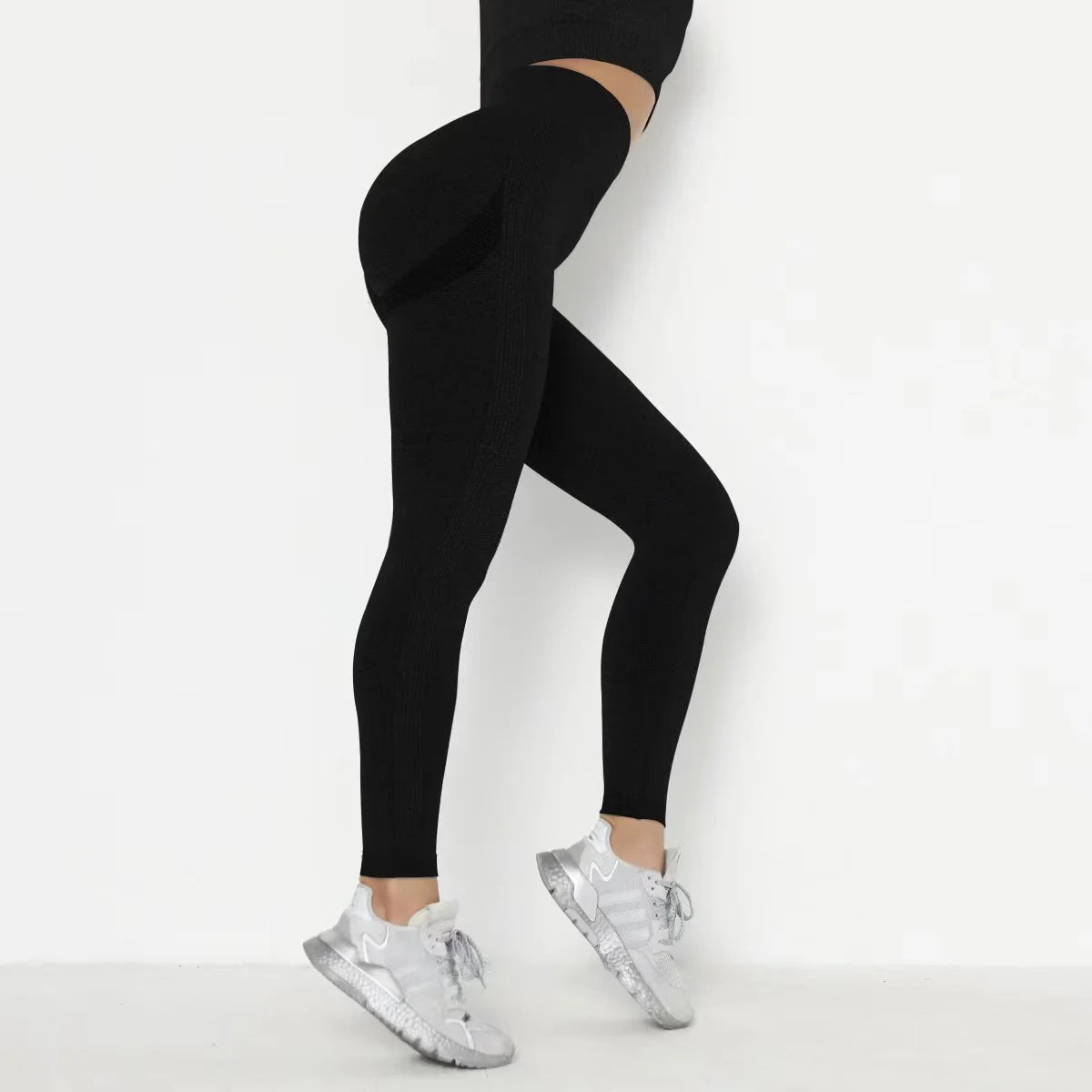 Fitness Women Sport Seamless Leggings High Waist Elastic Solid Yoga Leggings Gym Jogging Quick Dry Push Up Slim Pants Female