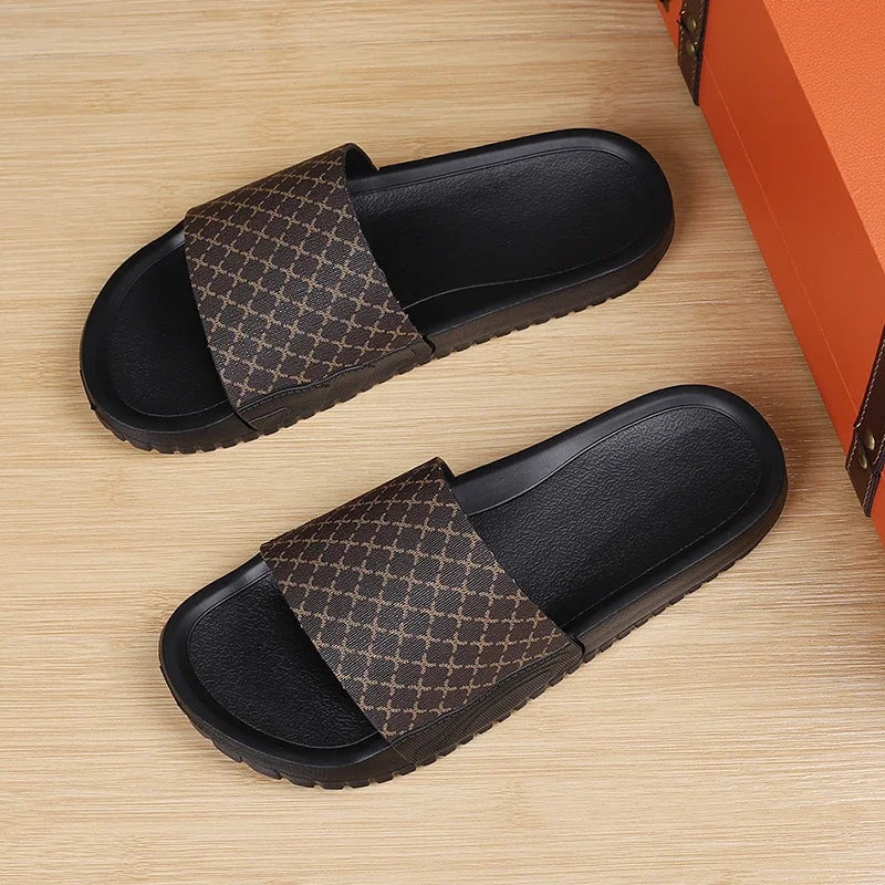 Genuine Mens Slipper for Men Eva Sole Slippers Walk Around Home Summer Man Slippers Luxury 2024 Summer Men's Sandals Slipers