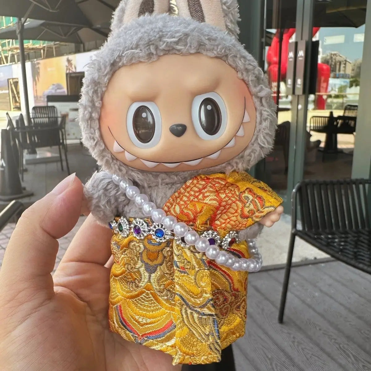 Thai clothing For Labubu big into energy V3 V1 V2 clothes with headband necklace For Ropa labubu doll