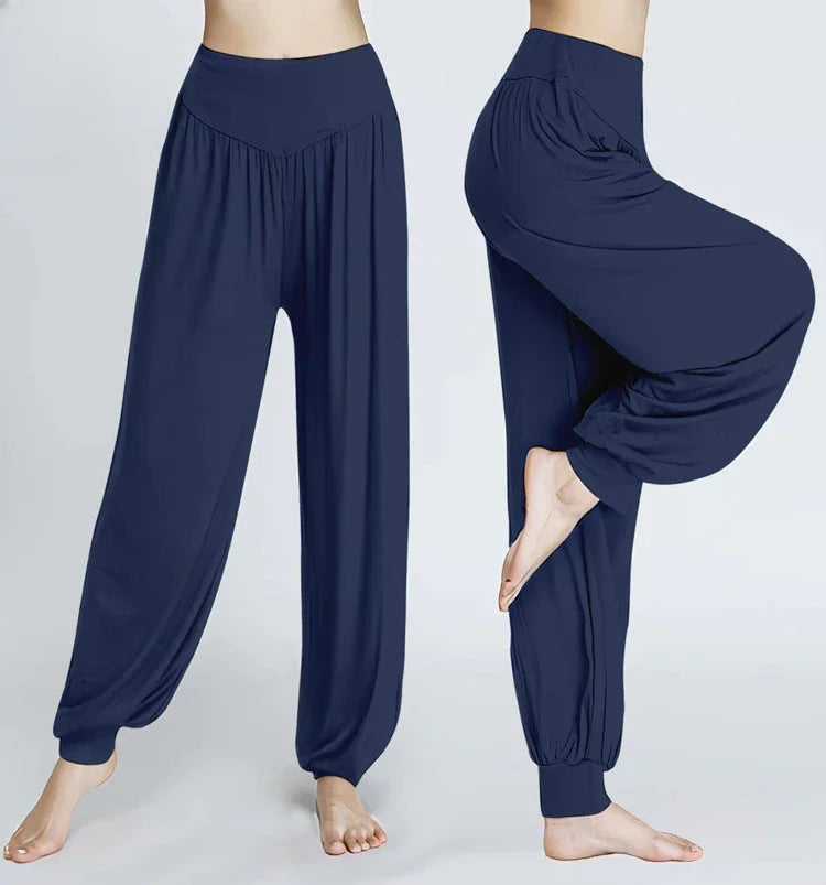 1PCS Women's Elastic Loose Casual Cotton Soft Yoga Sports Dance Pants Comfortable And Breathable