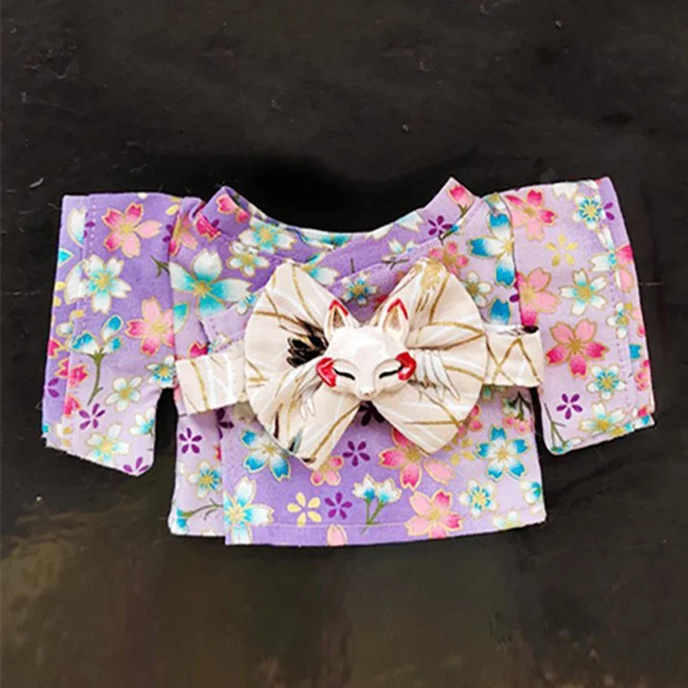 Labubu Doll Outfit Big Into Energy Style 15cm V3 Traditional Kimono Clothes Set for Ropa Labubu