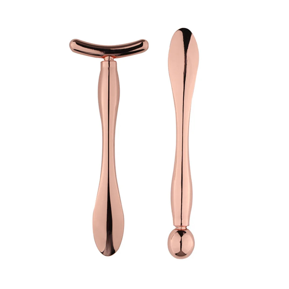 2in1 Mini Eye Massage Stick Face Lifting Massage Anti Cream Eye Pouch Dark Circles Spoon Applicator Facial Mixing Scoop Tool