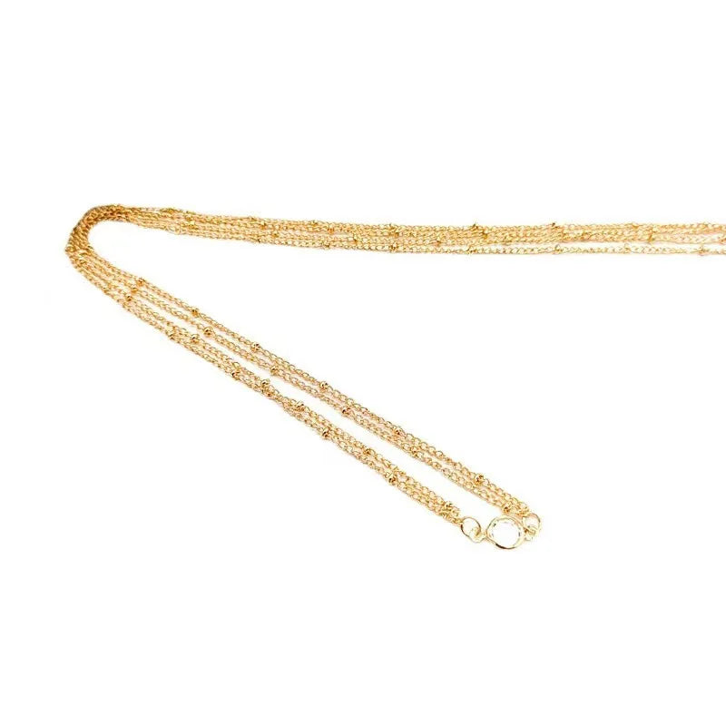 Clear Rhinestone Beaded Belly Chains For Women Gold Silver Color Metal Beach Bikini Link Chains Waist Body Jewelry Accessory