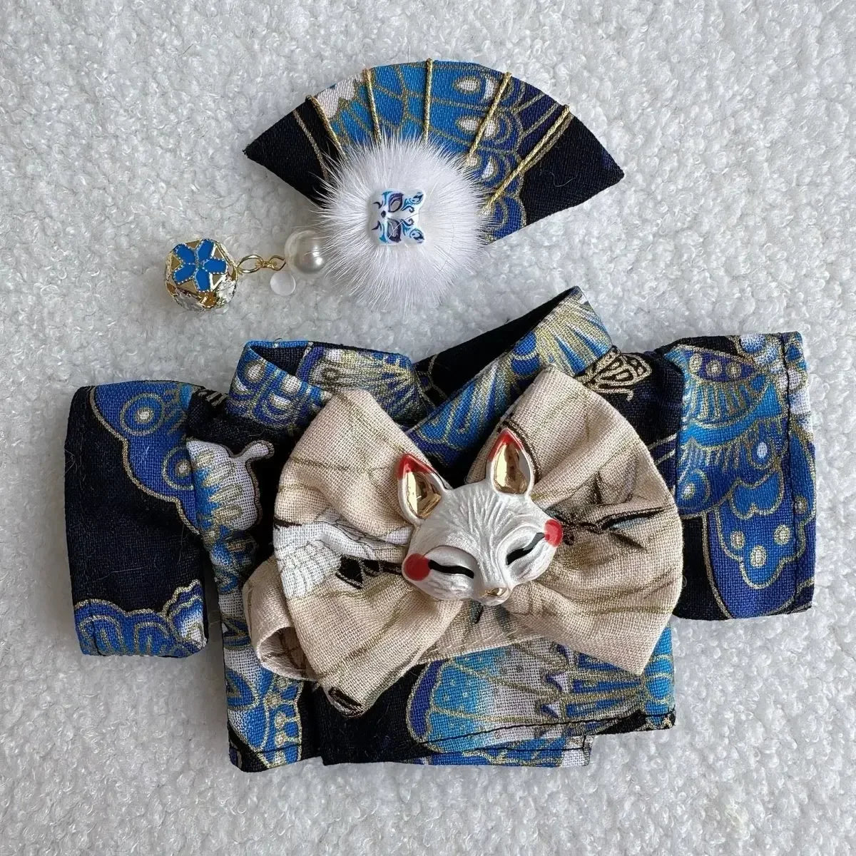 Labubu Doll Outfit Big Into Energy Style 15cm V3 Traditional Kimono Clothes Set for Ropa Labubu