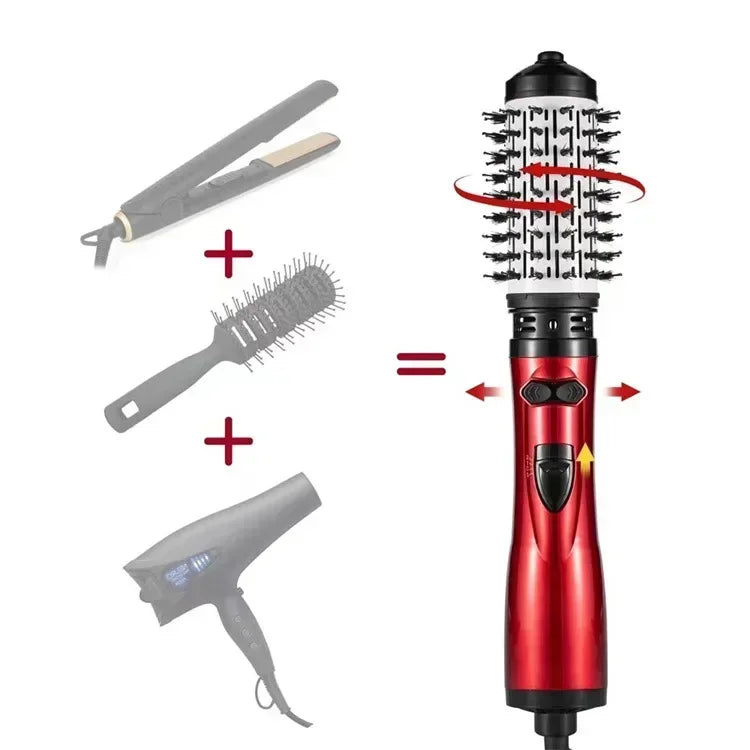 3 in 1 Rotating Hair Dryer Electric Comb Hair Straightener Brush Dryer Brush Hot Air Comb Negative Ion Hair Styler Comb
