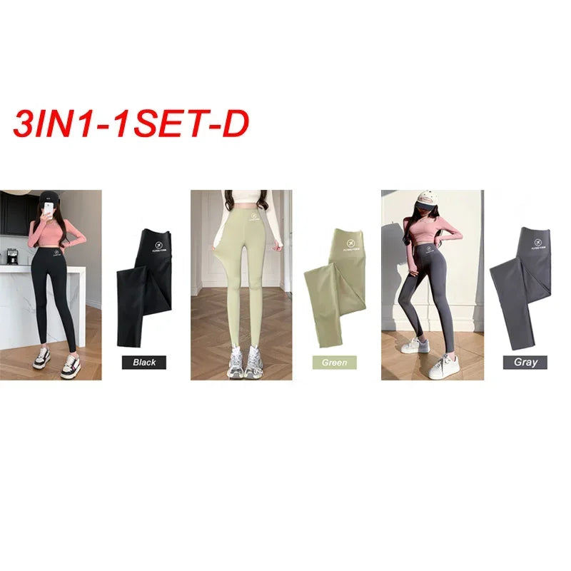 M-XL Shark pants women wear spring autumn winter thin high-waisted belly lift hip yoga Barbie tights small feet black leggings