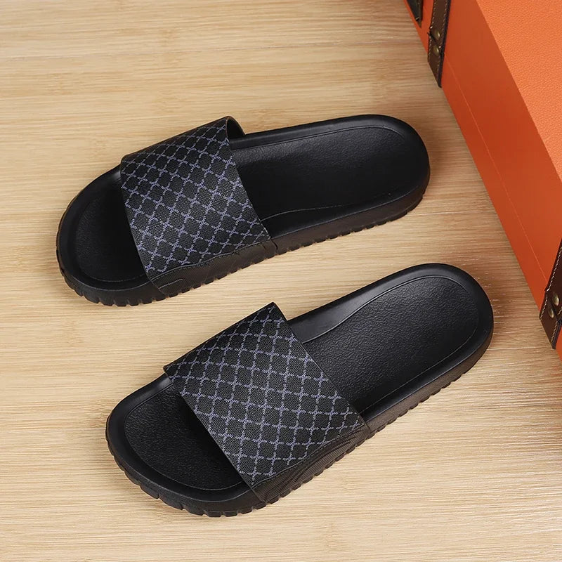Genuine Mens Slipper for Men Eva Sole Slippers Walk Around Home Summer Man Slippers Luxury 2024 Summer Men's Sandals Slipers