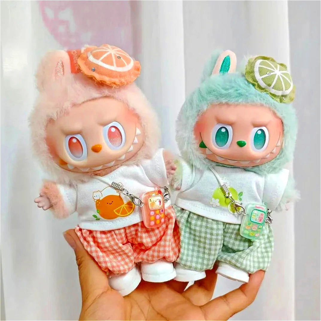 Labubu 3.0 Big Into Energy Doll Clothes 4-piece Set for Refreshing Summer Outfits Suitable for Ropa Labubu
