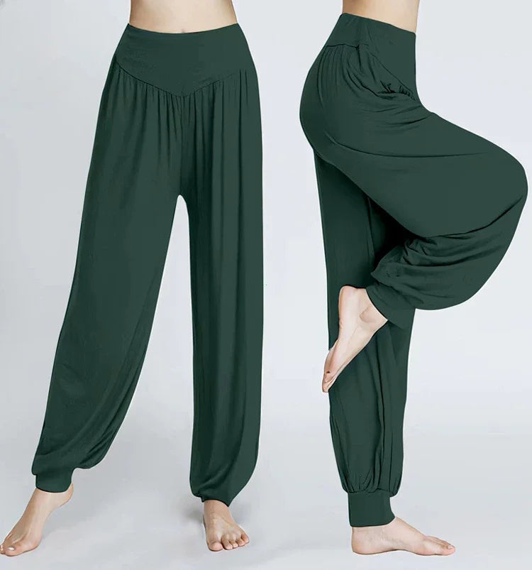 1PCS Women's Elastic Loose Casual Cotton Soft Yoga Sports Dance Pants Comfortable And Breathable