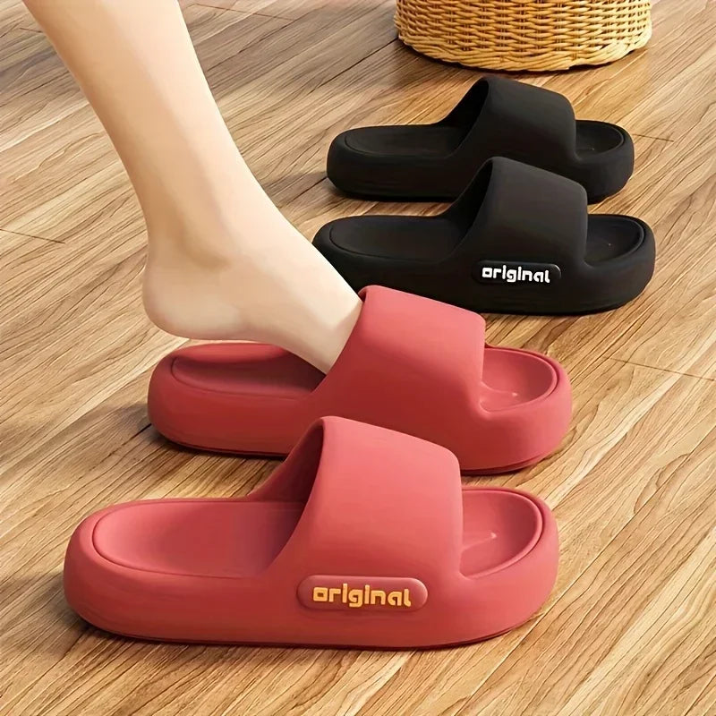 Women's Soft Slippers Thick-Soled Anti-Slip Indoor Outdoor Home Bathroom Relaxing Comfortable Cushioned Sandals,slippers woman