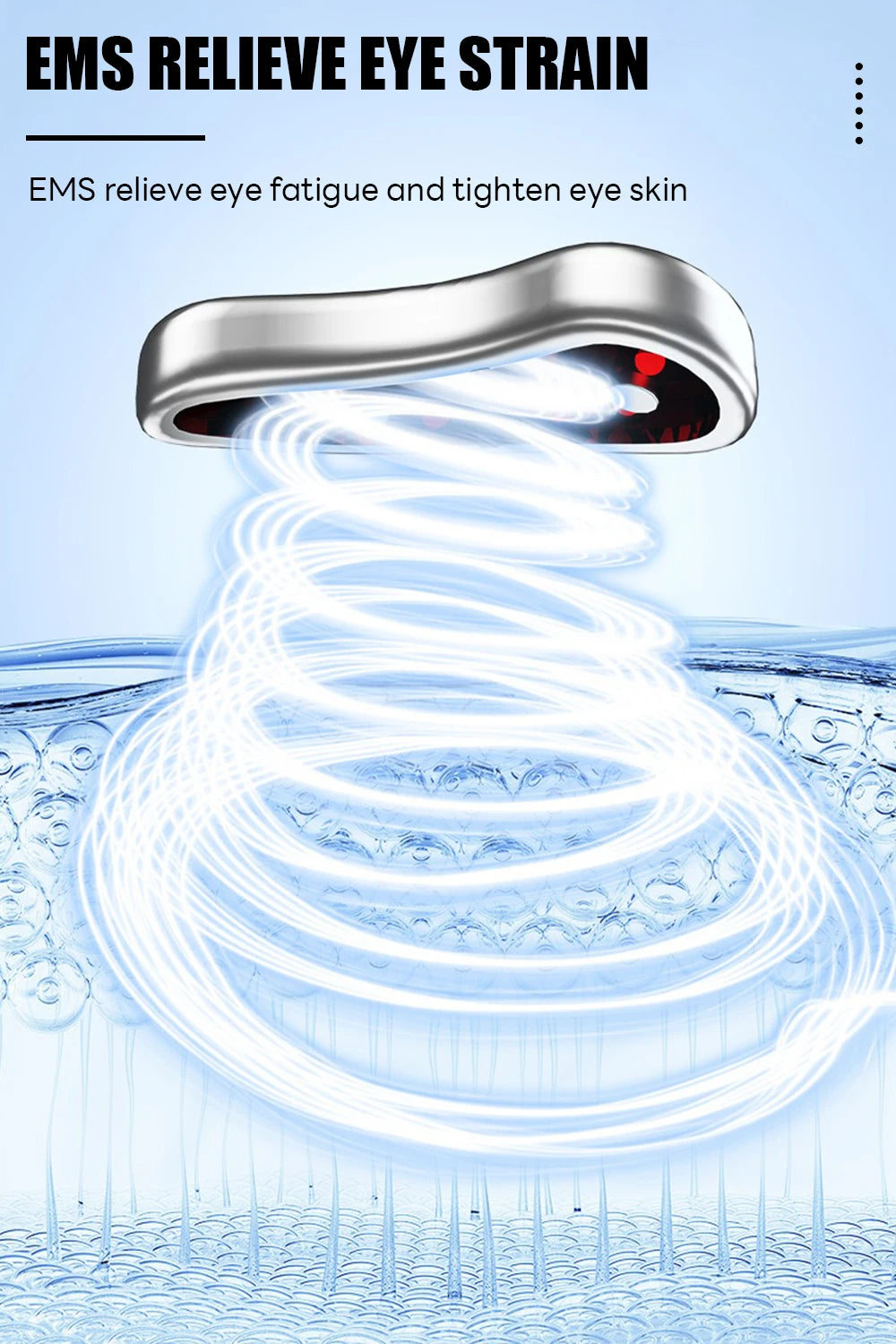 EMS Pulse Micro-current Led Red Light Eye Care Therapy Device Eye Massager For Treatment Under Eye Wrinkle To Relieve Fatigue