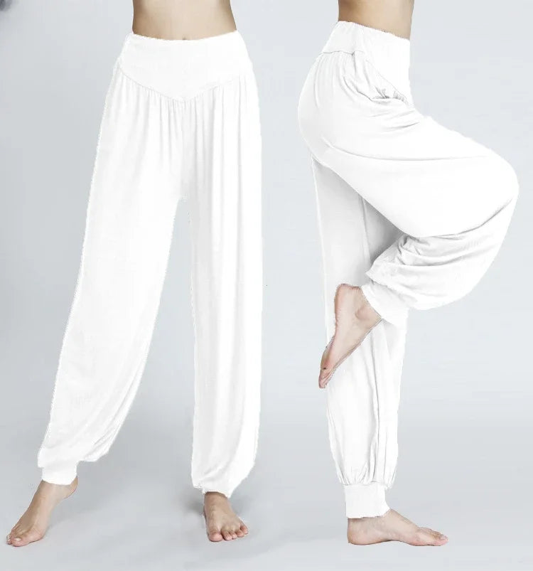 1PCS Women's Elastic Loose Casual Cotton Soft Yoga Sports Dance Pants Comfortable And Breathable
