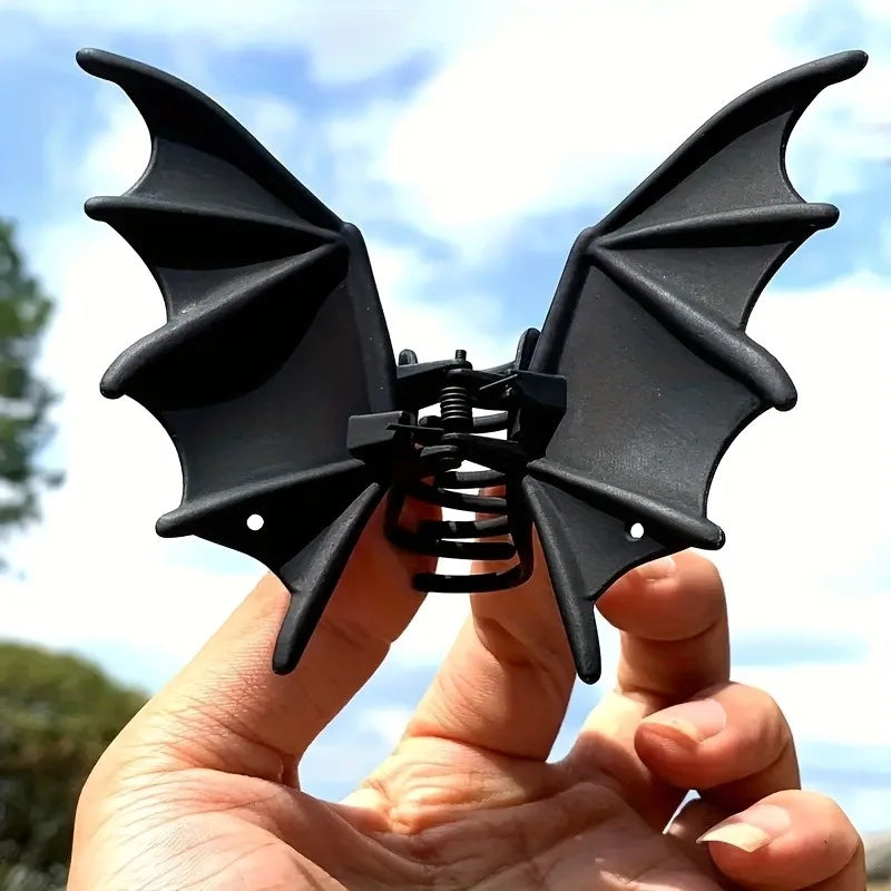 Halloween Party Cool Bat Lady Metal Hairpin Punk Style Ball Party Braiding Small Design Shark Clip Dress up Hair Accessories