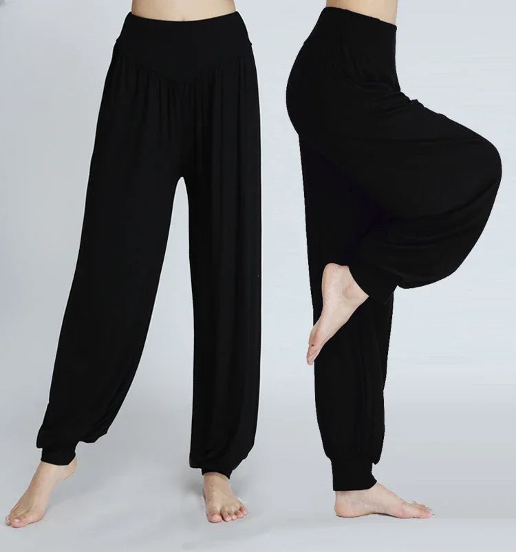 1PCS Women's Elastic Loose Casual Cotton Soft Yoga Sports Dance Pants Comfortable And Breathable