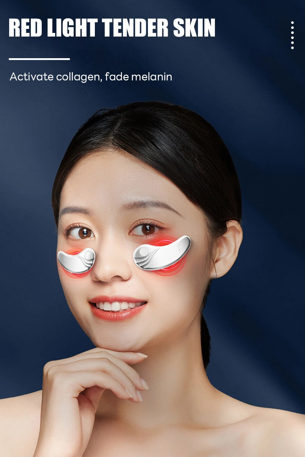 EMS Pulse Micro-current Led Red Light Eye Care Therapy Device Eye Massager For Treatment Under Eye Wrinkle To Relieve Fatigue