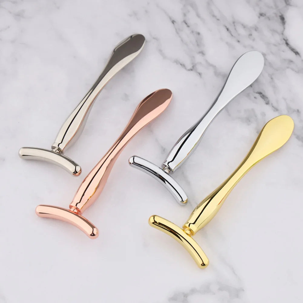 2in1 Mini Eye Massage Stick Face Lifting Massage Anti Cream Eye Pouch Dark Circles Spoon Applicator Facial Mixing Scoop Tool