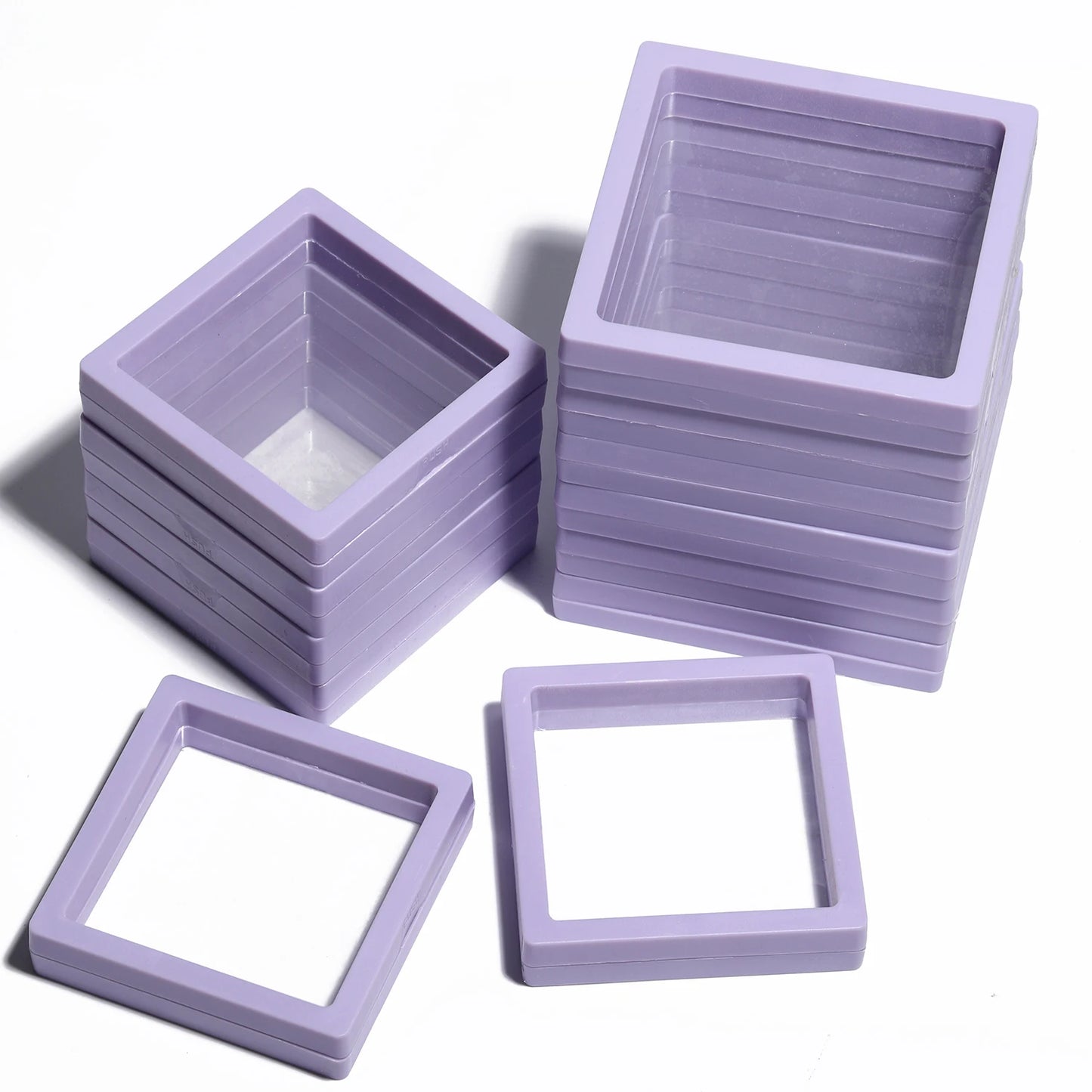 Black 3D Free Stand Suspension Floating Case Frame Membrane Display For Jewelry Storage Ring Earrings Necklace Accessories Box