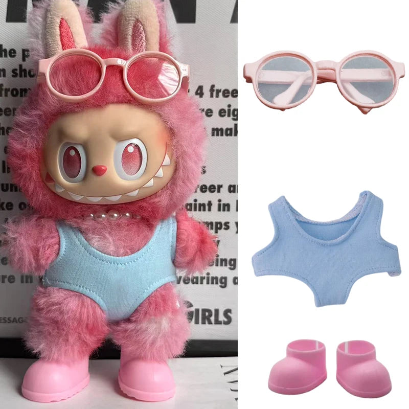 Labubu V3 The Monsters Big Into Energy Series Vacation Style Swimsuit Diving Goggles Labubu Cry Baby mini Pearl Backpack